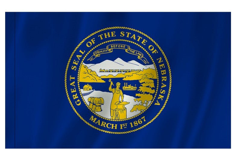 Nebraska Nylon Indoor/Outdoor Flag with Sleeve - Action Flag