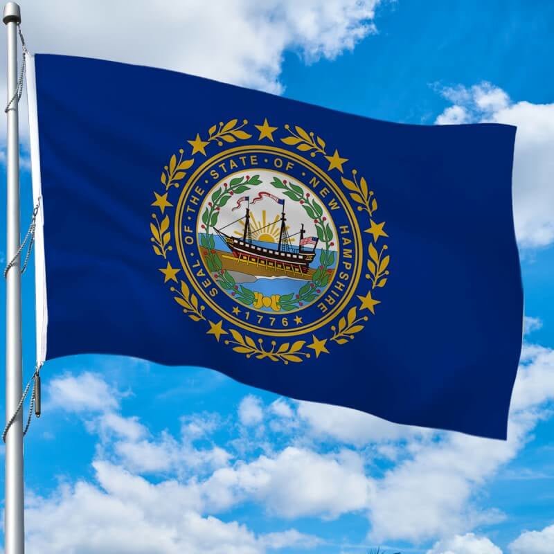 New Hampshire Heavy Weight Poly - Max Outdoor Flag - Action Flag