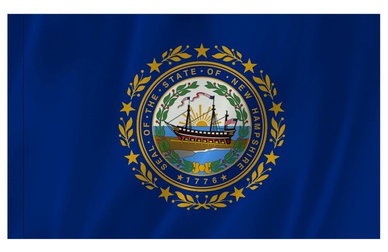 New Hampshire Nylon Indoor/Outdoor Flag with Sleeve - Action Flag
