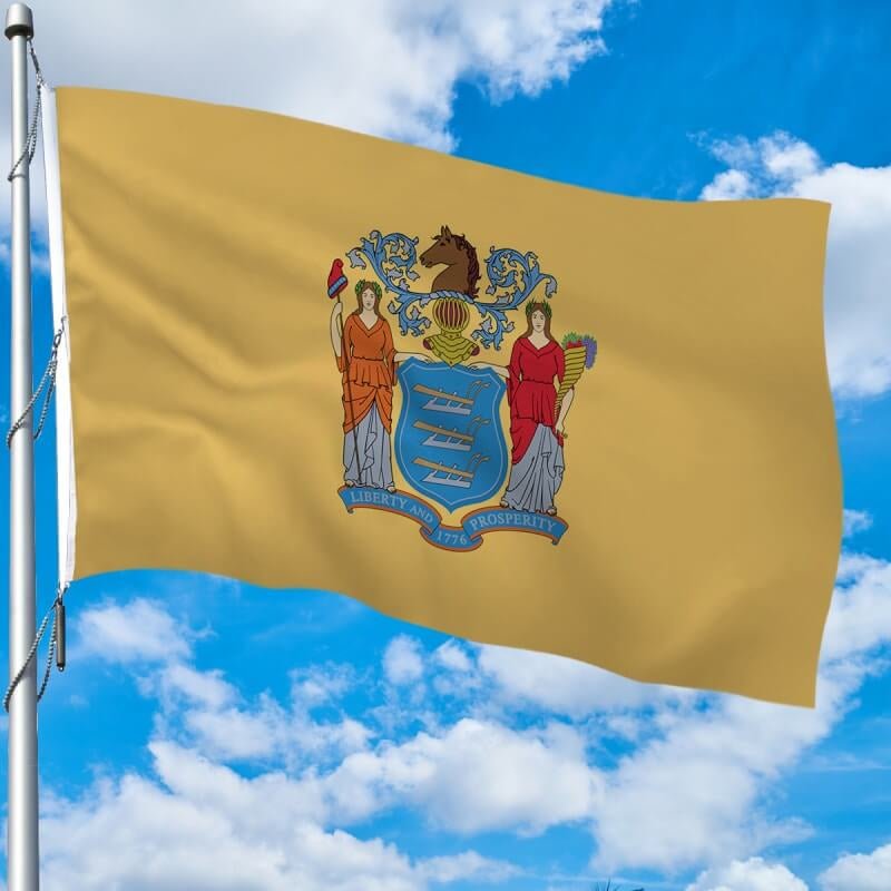 New Jersey Heavy Weight Poly - Max Outdoor Flag - Action Flag