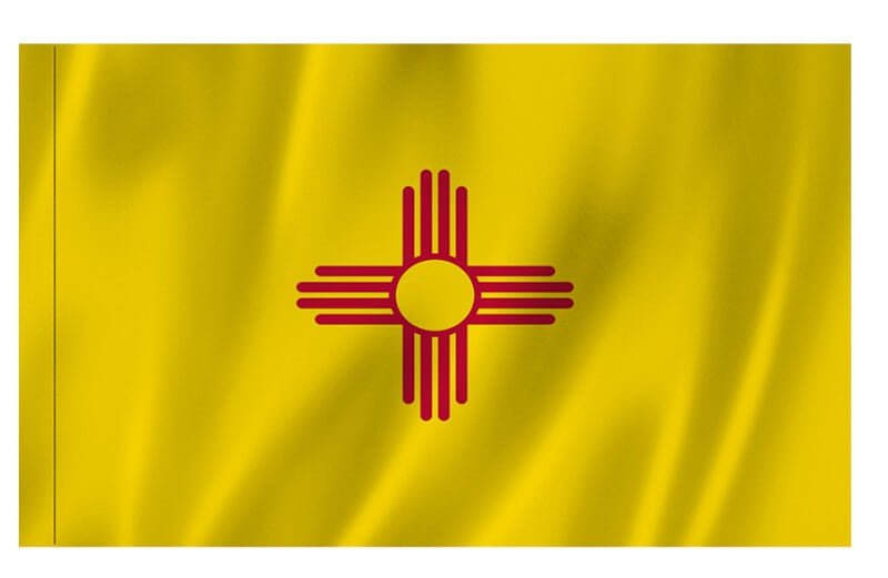 New Mexico Nylon Indoor/Outdoor Flag with Sleeve - Action Flag