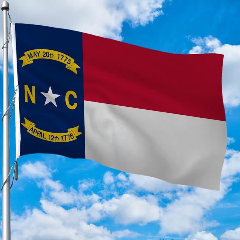North Carolina Heavy Weight Poly - Max Outdoor Flag - Action Flag