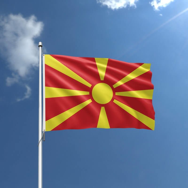 North Macedonia Nylon Outdoor Flag - Action Flag