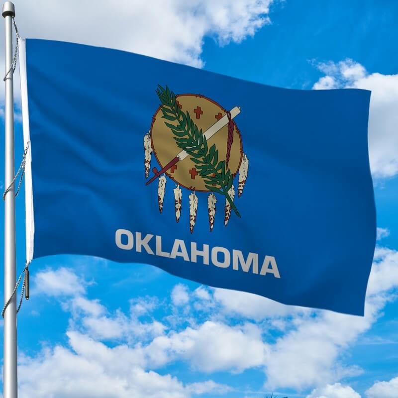 Oklahoma Heavy Weight Poly - Max Outdoor Flag - Action Flag