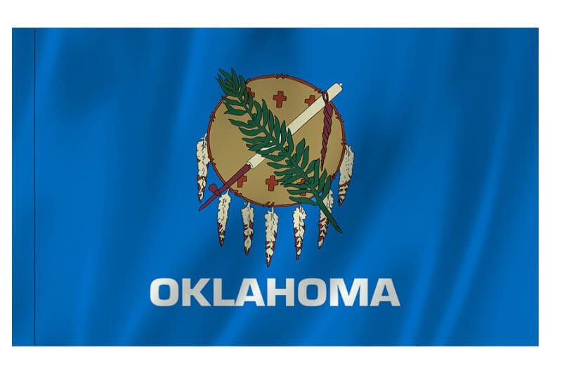 Oklahoma Nylon Outdoor Flag - Action Flag