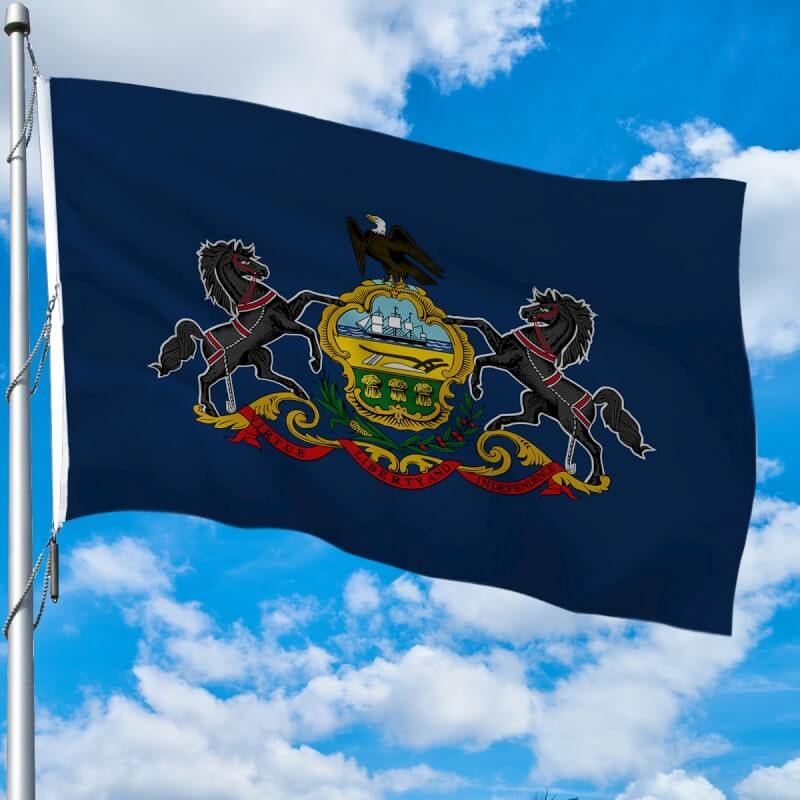 Pennsylvania Heavy Weight Poly - Max Outdoor Flag - Action Flag