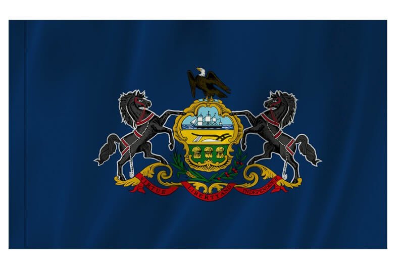 Pennsylvania Nylon Indoor/Outdoor Flag with Sleeve - Action Flag