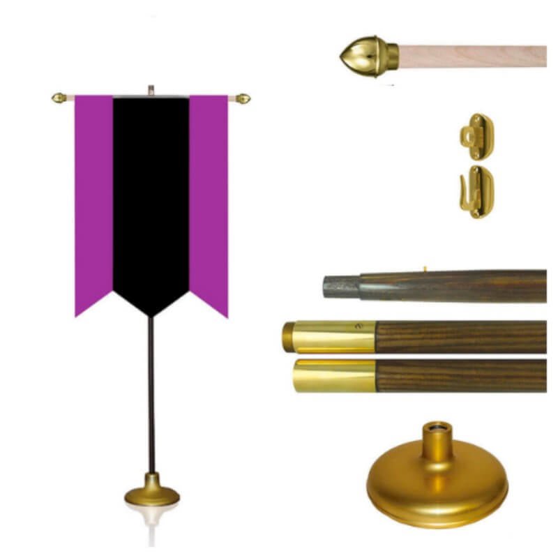 Premount and Balance Brass Hook and Eye for Ceremonial Banner kit - Action Flag