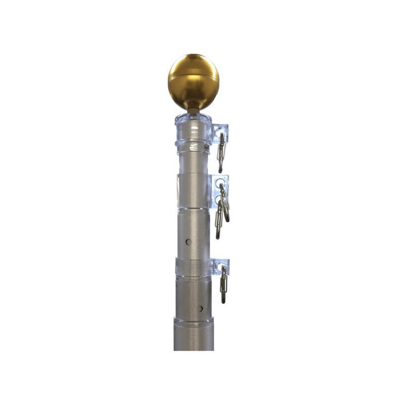 Residential Telescoping Aluminum Flagpole. - Action Flag