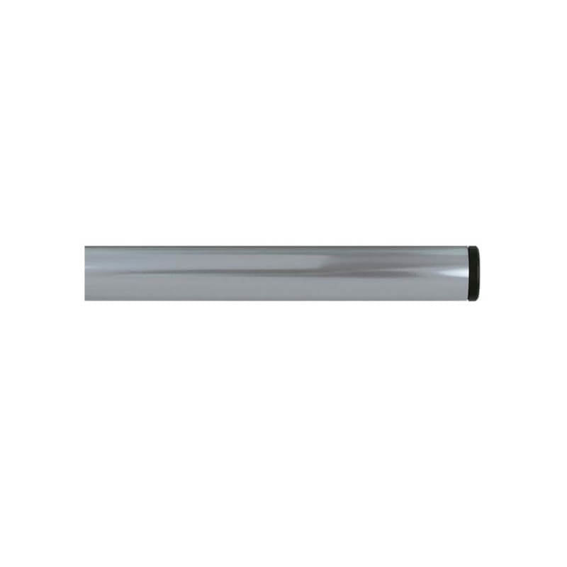 Silver Aluminum Marching Band Pole With Top Cap & Bottom Plug - 1 Piece. - Action Flag