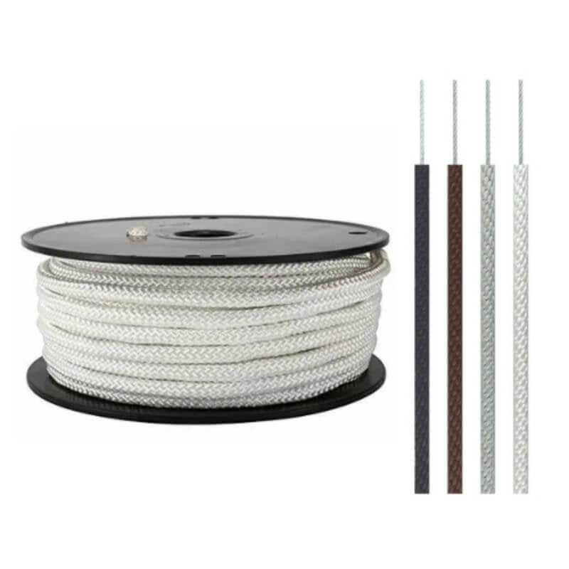 Silver Cut - to - Length Wire - Center Flagpole Halyard - Action Flag