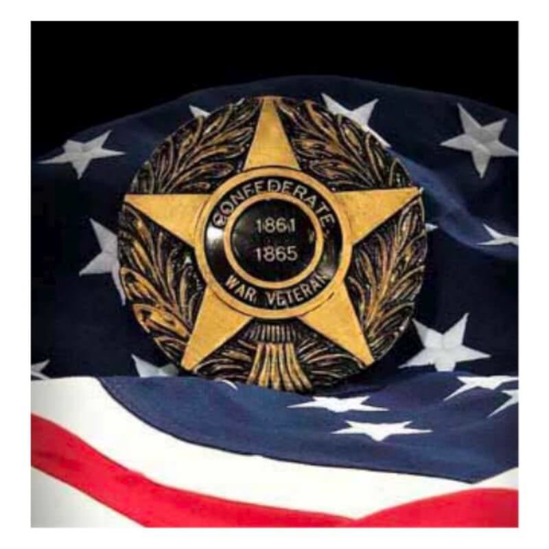 Southern Civil War Veteran Thermoplastic Grave Marker with Rod - Action Flag