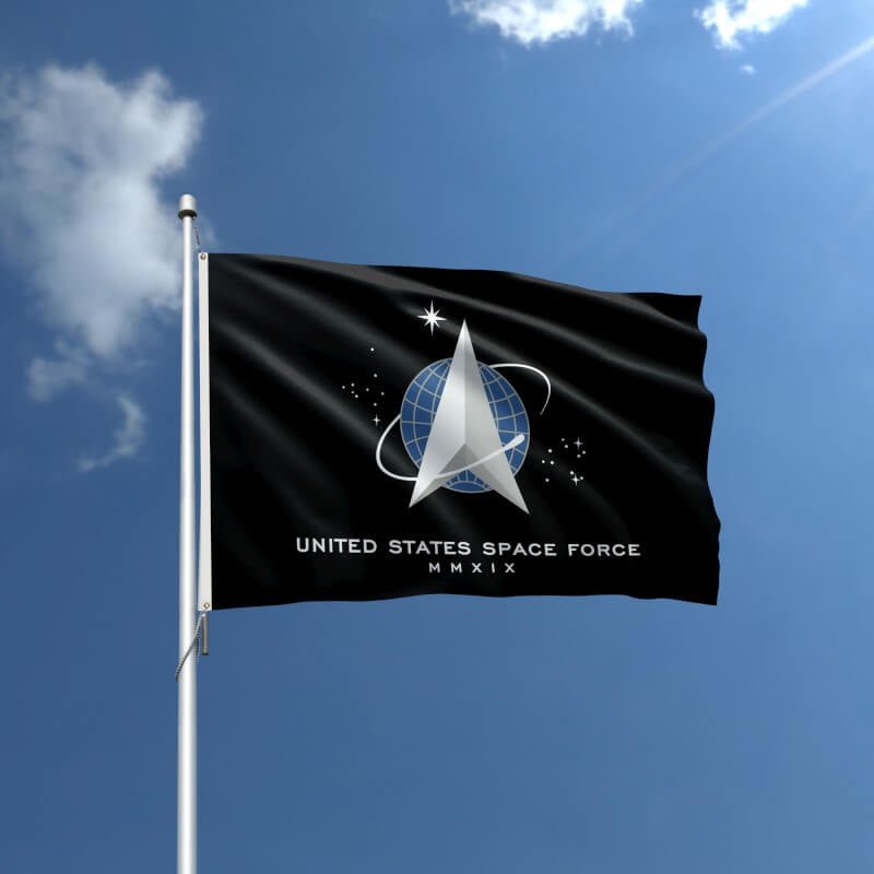 Space Force Official Military Service Branch Logo Nylon Outdoor Flag - Action Flag