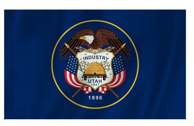 Utah Nylon Indoor/Outdoor Flag with Sleeve - Action Flag