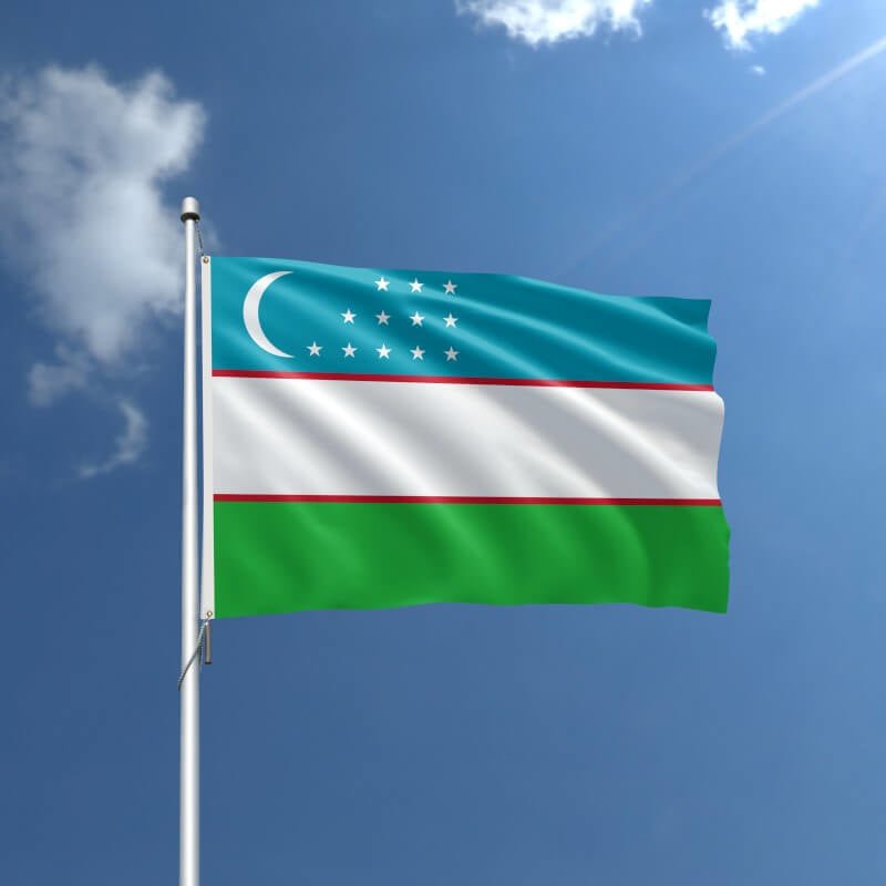 Uzbekistan Nylon Outdoor Flag - Action Flag