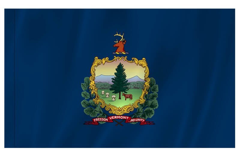 Vermont Nylon Indoor/Outdoor Flag with Sleeve - Action Flag