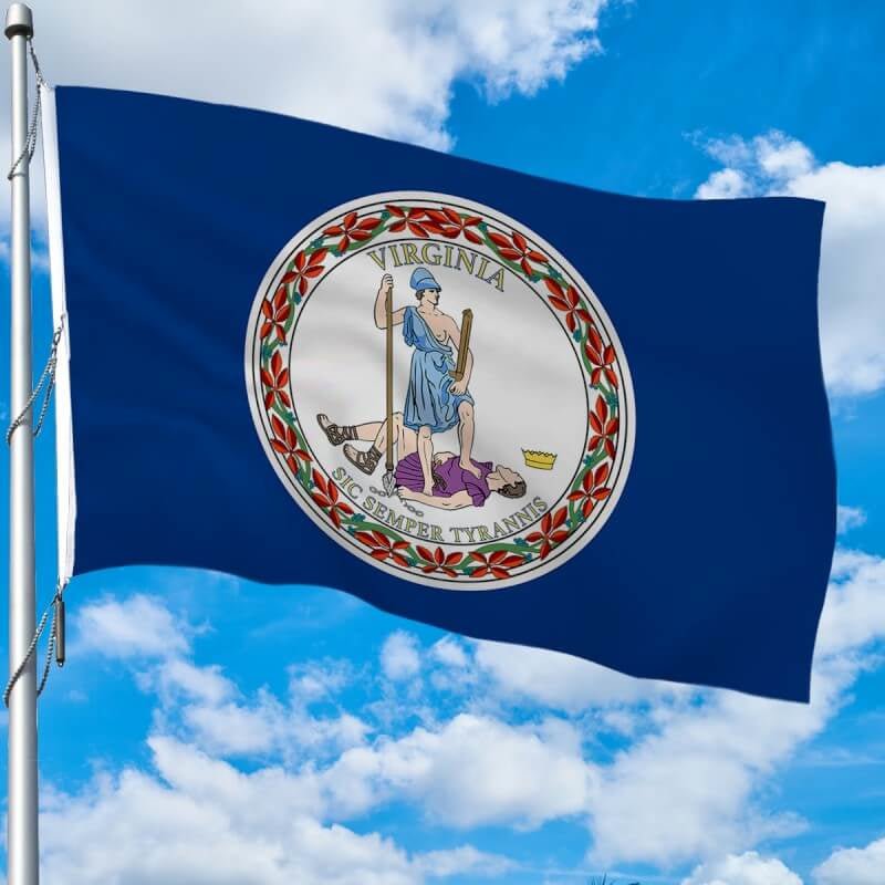 Virginia Heavy Weight Poly - Max Outdoor Flag - Action Flag