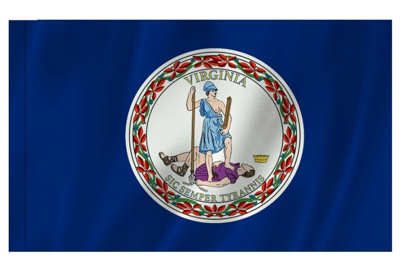 Virginia Nylon Indoor/Outdoor Flag with Sleeve - Action Flag