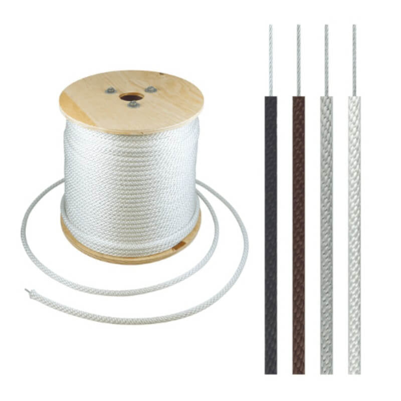 White Cut - to - Length Wire - Center Flagpole Halyard - Action Flag