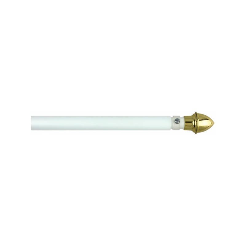 White Fiberglass Marching Band Pole - Action Flag