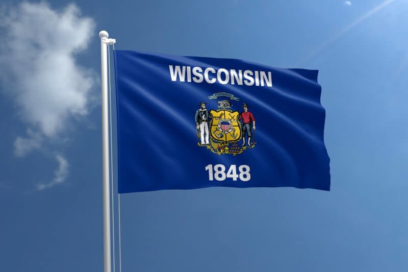 Wisconsin Nylon Outdoor Flag - Action Flag