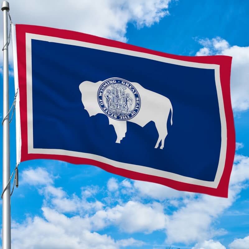 Wyoming Heavy Weight Poly - Max Outdoor Flag - Action Flag
